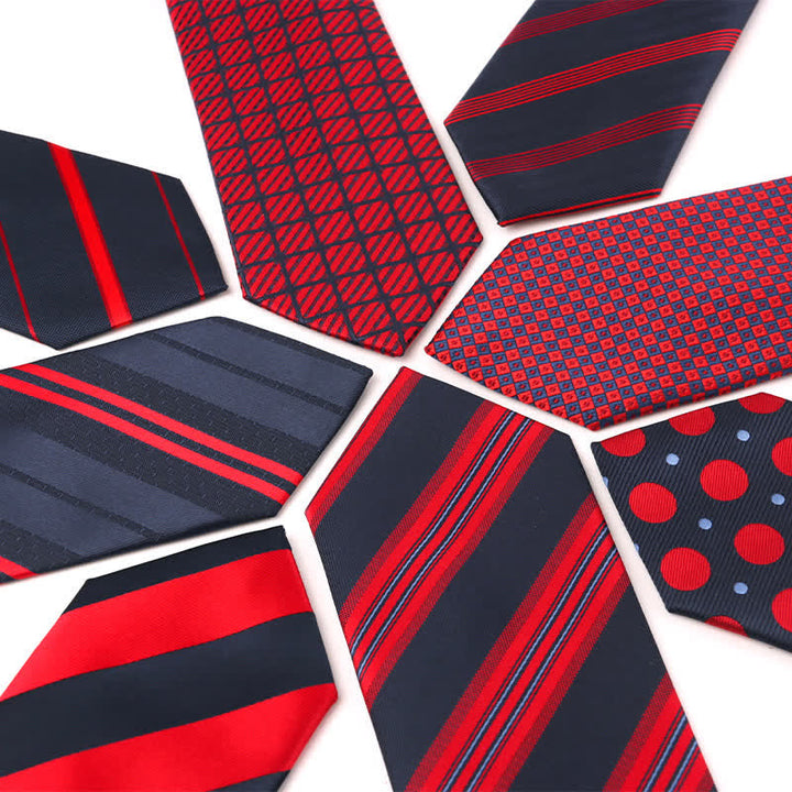 Cravatta a righe serie Energetic Red Black da uomo