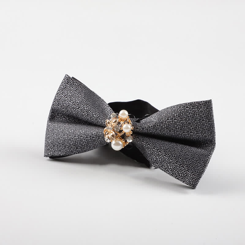 Papillon da smoking formale da uomo con perle