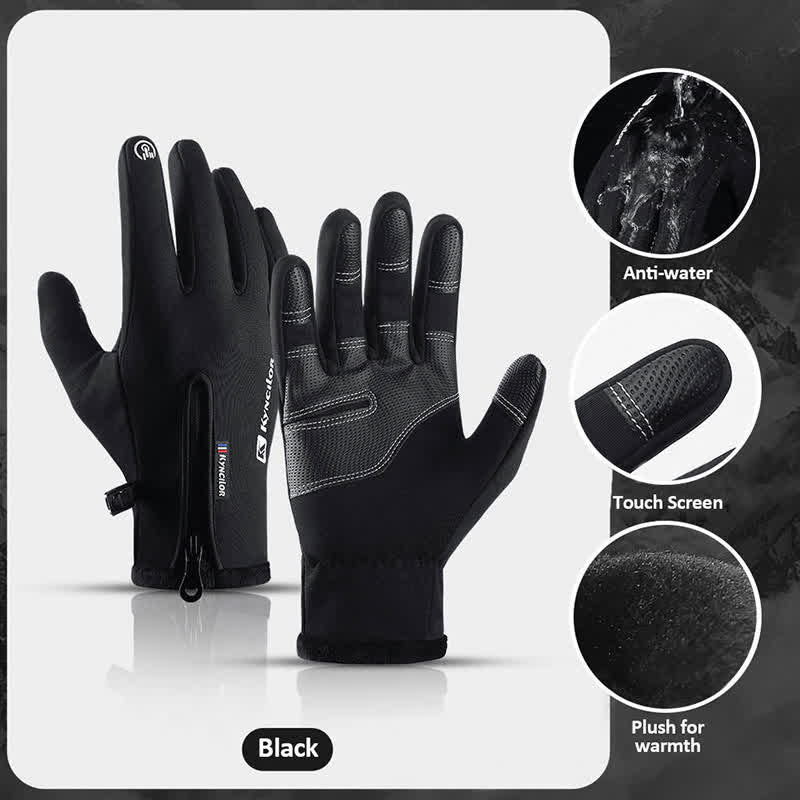 Guanti tattici impermeabili con cerniera per ciclismo all'aperto - image 1