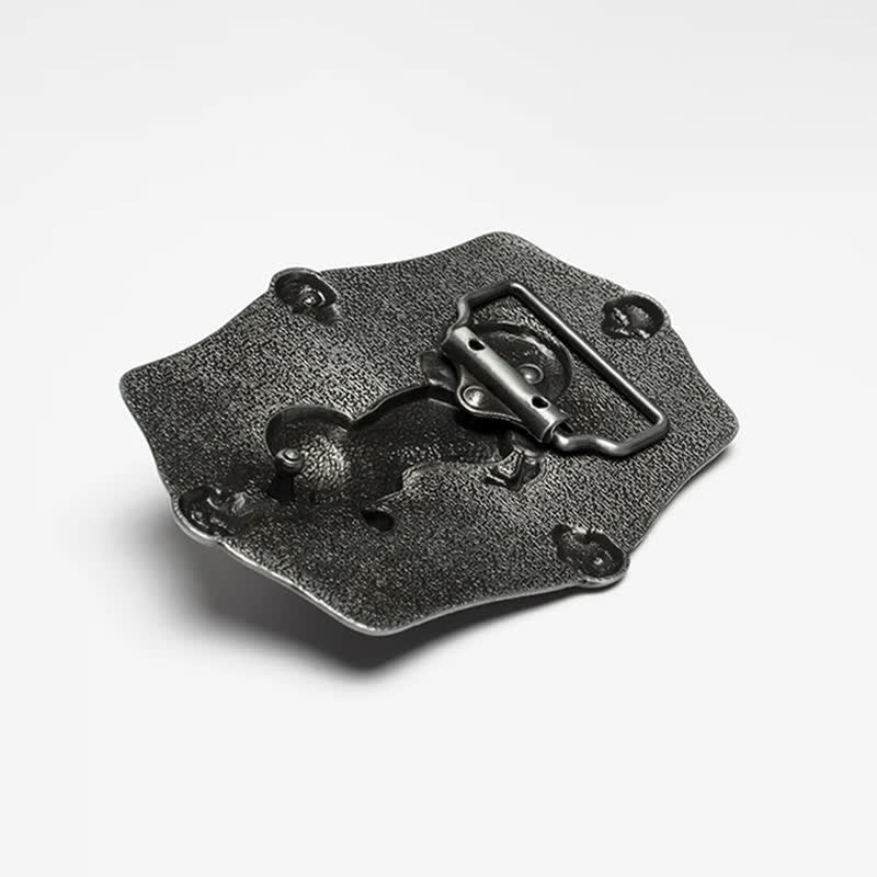 Cintura in pelle da uomo con teschio e bandiera americana per motociclisti - image 6
