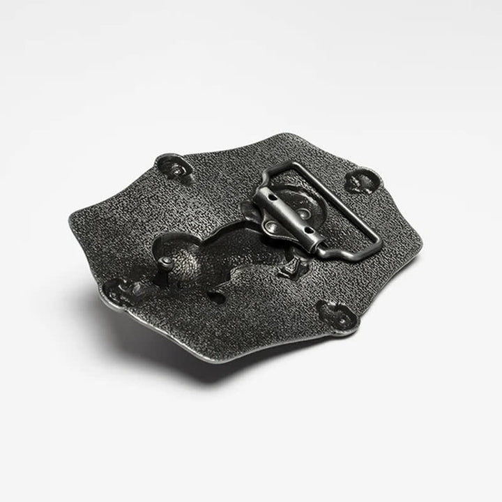 Cintura in pelle da uomo con teschio e bandiera americana per motociclisti - image 6