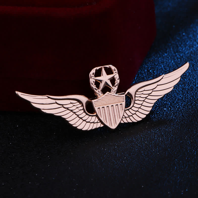 Spilla con distintivo ala da pilota da uomo
