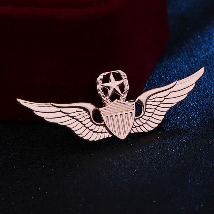 Spilla con distintivo ala da pilota da uomo