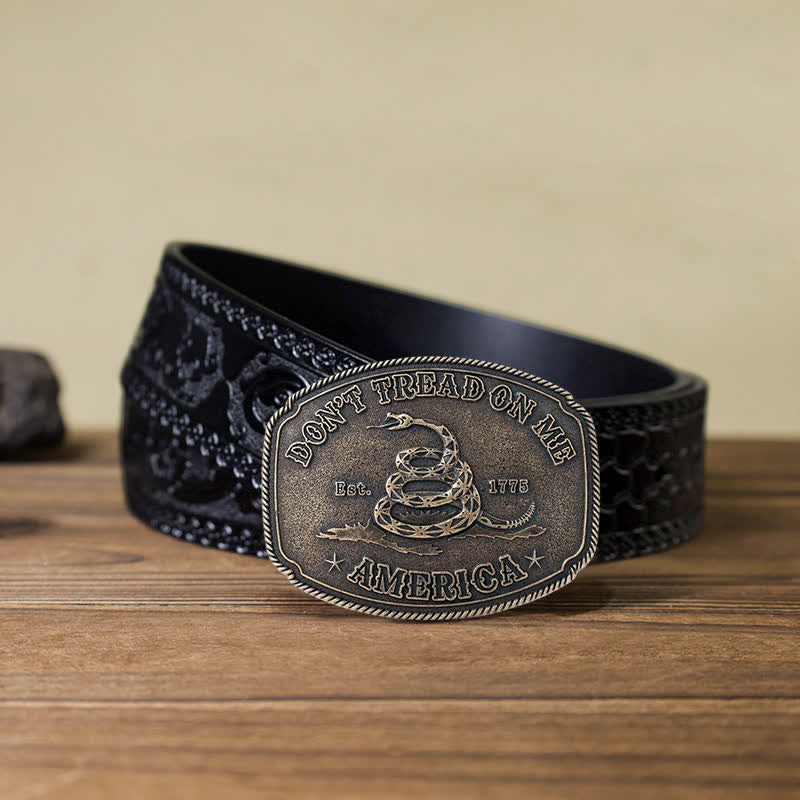 Cintura in pelle con fibbia fai da te Pyramid Attitude da uomo