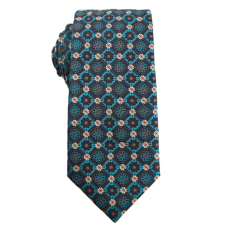 Cravatta da uomo Artsy Jasper Turquoise Series