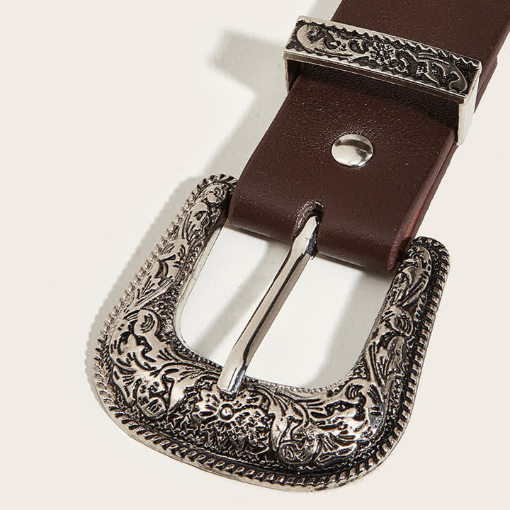 Cintura in pelle con rivetti stile punk da donna