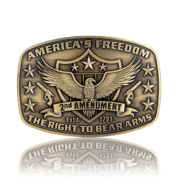 Cintura in pelle con fibbia America's Freedom Eagle fai da te da uomo