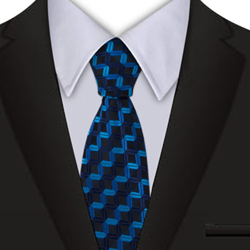 Cravatta da uomo DarkBlue Innovative Geometry