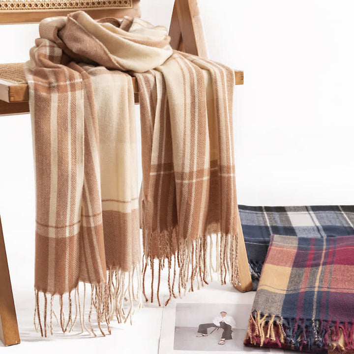Sciarpa scozzese calda invernale classica da donna