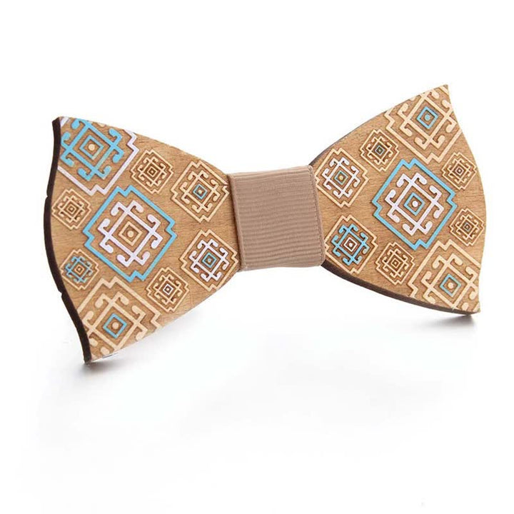 Papillon in legno dipinto da pezzi di puzzle da uomo