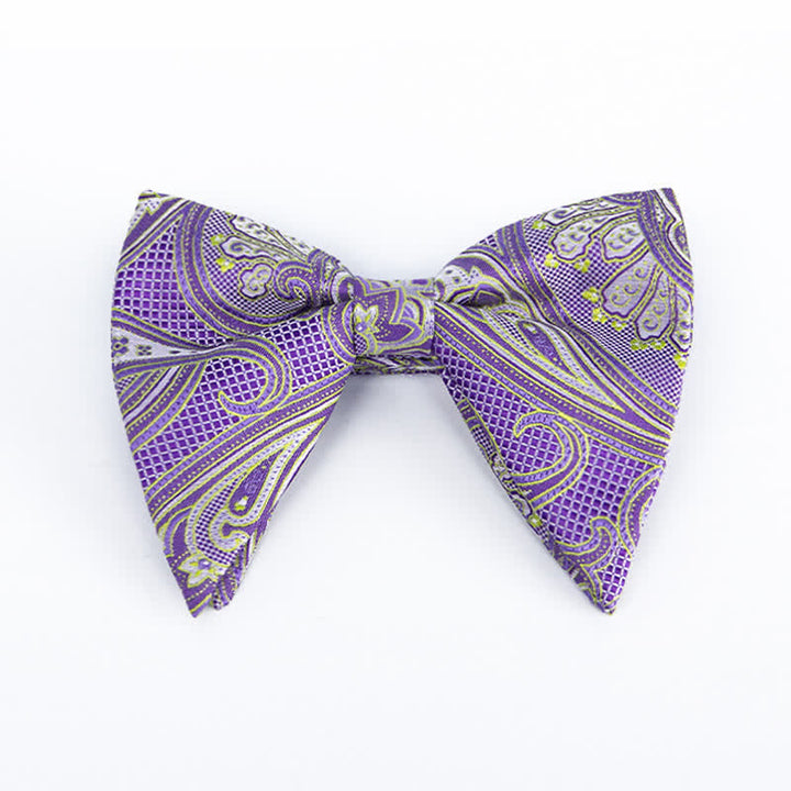 Papillon oversize a punta con motivo Paisley colorato da uomo