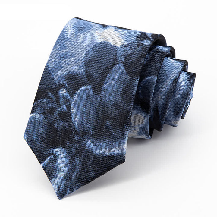 Cravatta da uomo astratta blu scuro Dreamworld