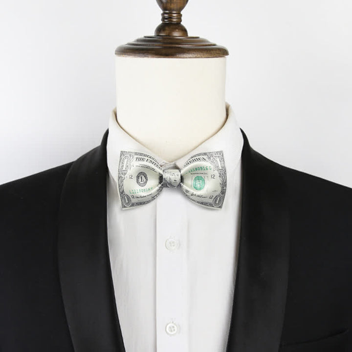 Papillon da uomo con dollaro verde
