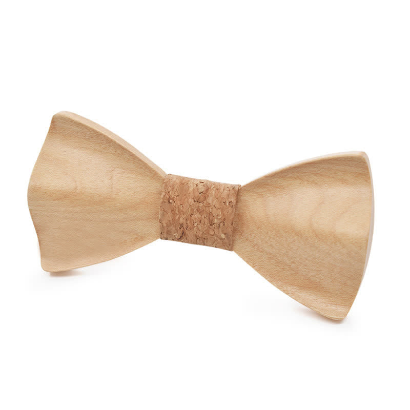 Papillon classico in legno d'acero da uomo - Bianco #5 - image 17
