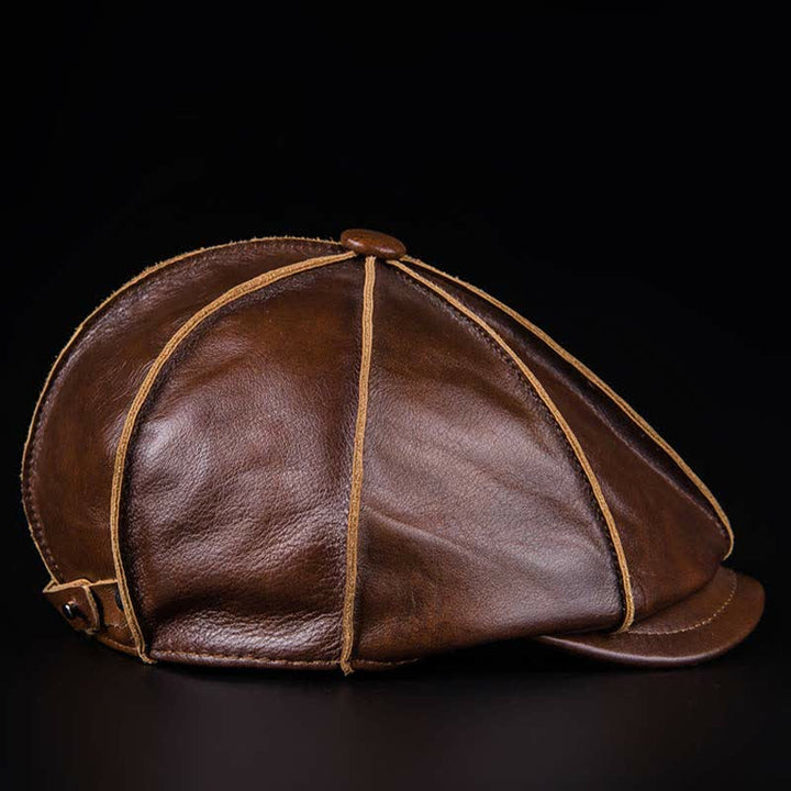 Berretto letterario ottagonale in vera pelle - image 4