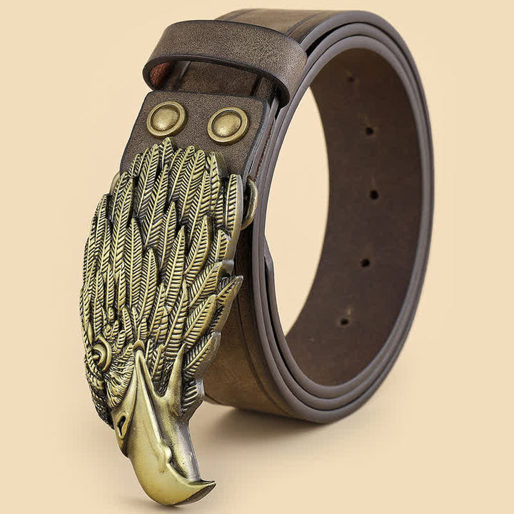 Cintura in pelle da uomo a forma di avvoltoio 3D con testa d'aquila - Aquila - 42 - image 0