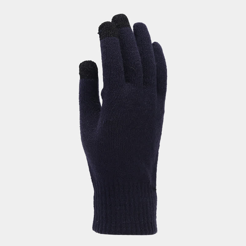 Set di 3 cappelli, sciarpe e guanti in maglia spessa unisex - image 3