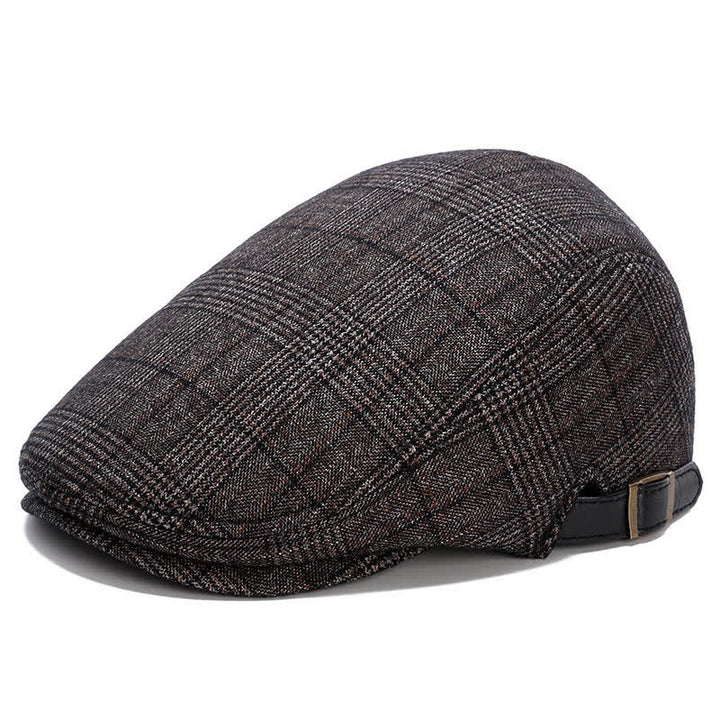 Berretto piatto in pile polare con motivo scozzese - Piazza del caffè - Regolabile (circa 22"-23 1/4") - image 10