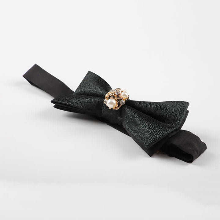 Papillon da smoking formale da uomo con perle