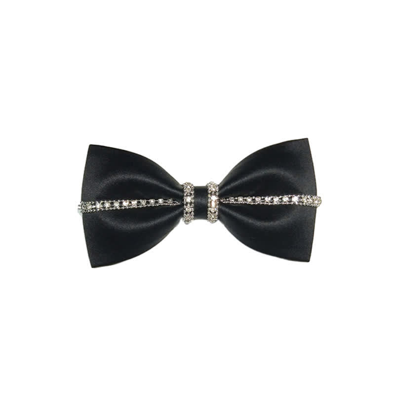 Papillon da cerimonia formale di lusso da uomo - Nero - image 1