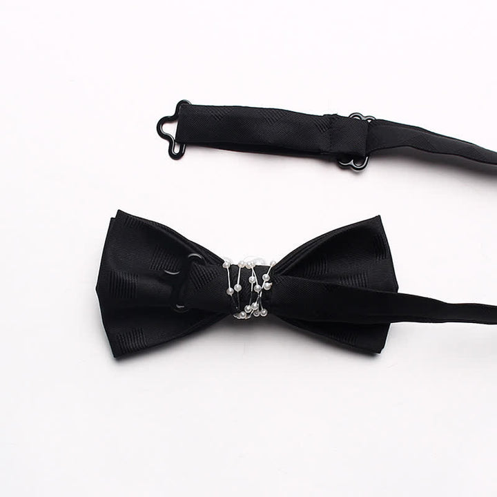 Papillon da uomo con perle nere