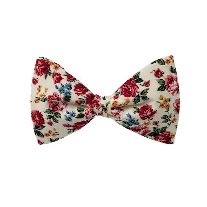 Papillon da uomo con motivo floreale grafico per matrimonio