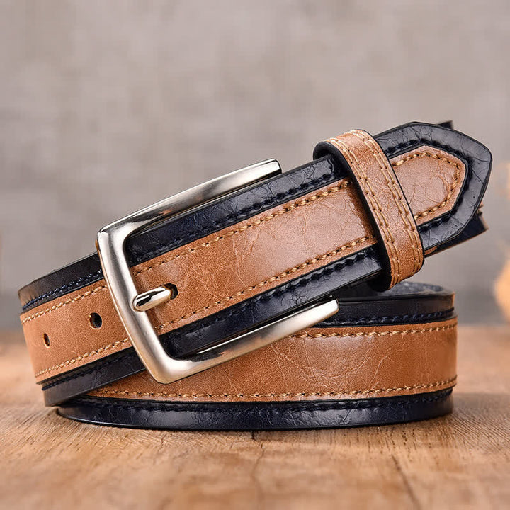 Cintura decorativa in pelle floreale retrò da uomo