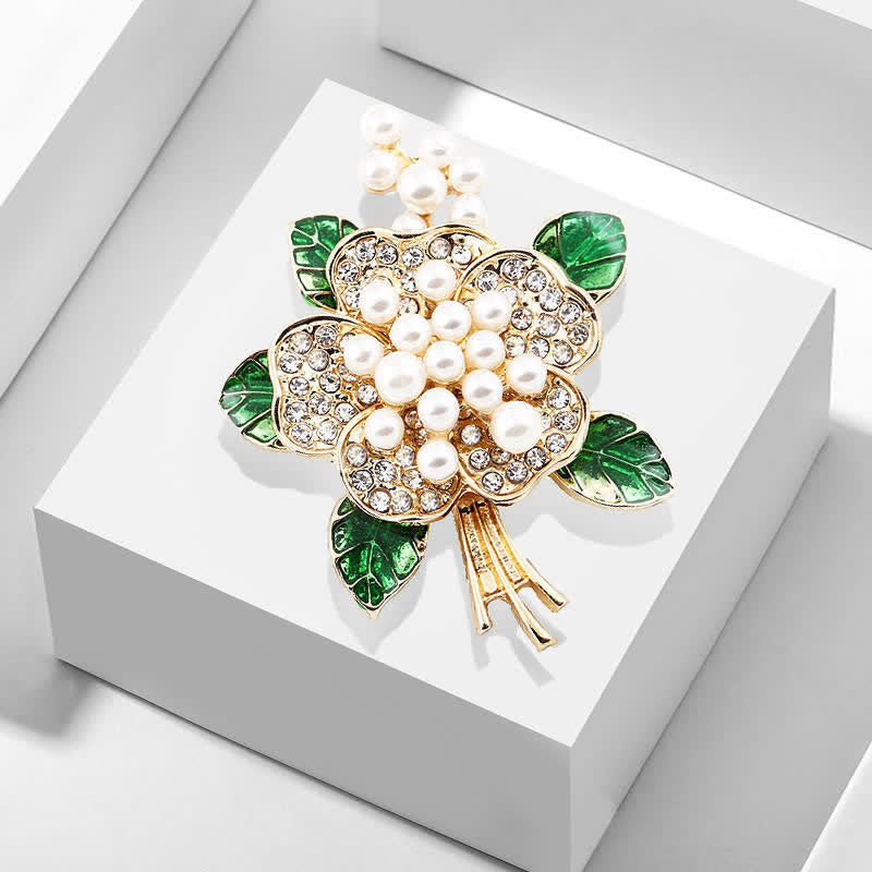 Spilla floreale con stami di perle da donna - Fiore - image 0