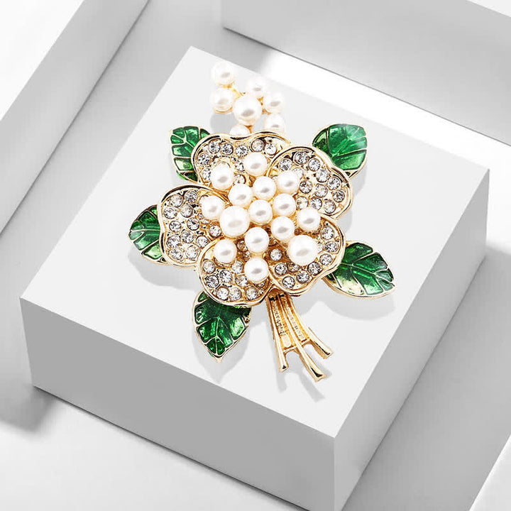 Spilla floreale con stami di perle da donna - Fiore - image 0