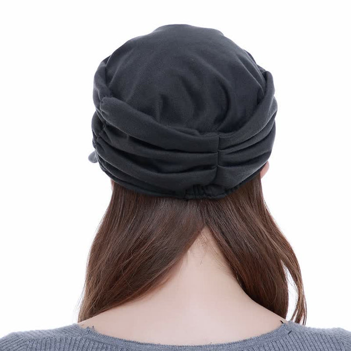 Cappello da baseball plissettato con tesa morbida da donna