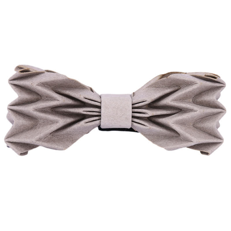 Papillon creativo da uomo in carta kraft ecologica - Grigio - image 19