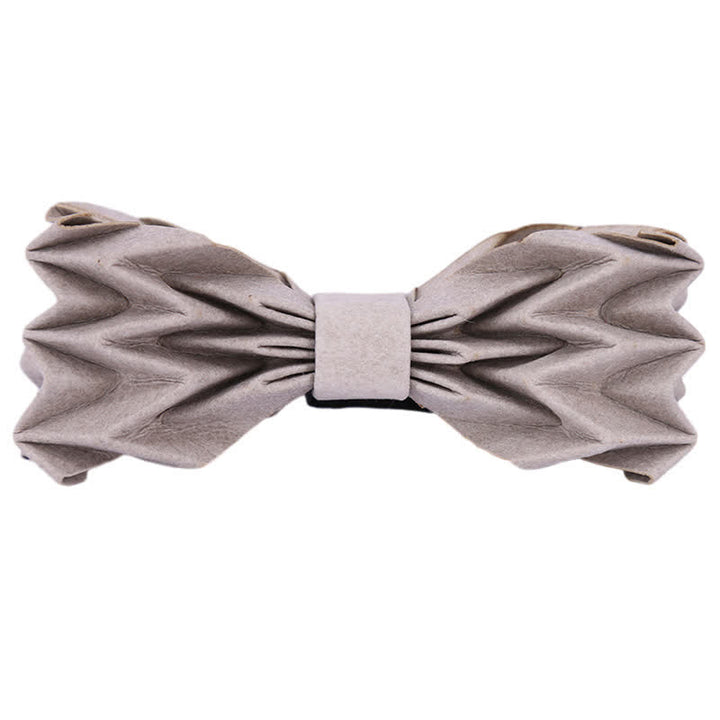 Papillon creativo da uomo in carta kraft ecologica - Grigio - image 19