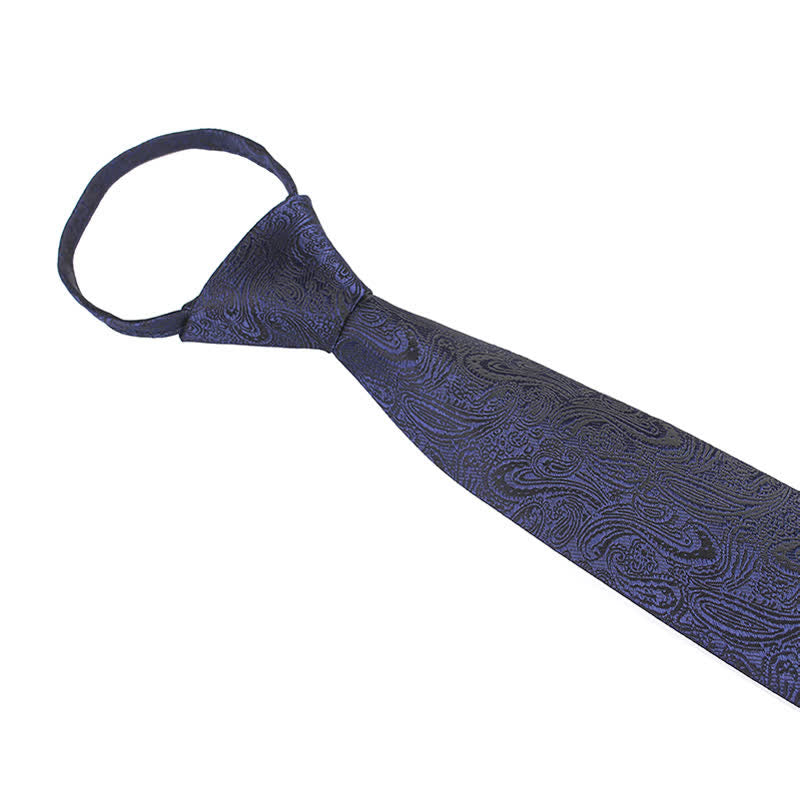 Cravatta con cerniera casual da uomo Paisley - image 1