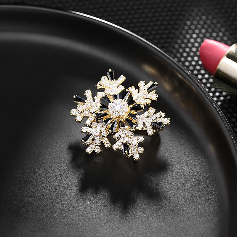 Spilla gira a forma di fiocco di neve da donna