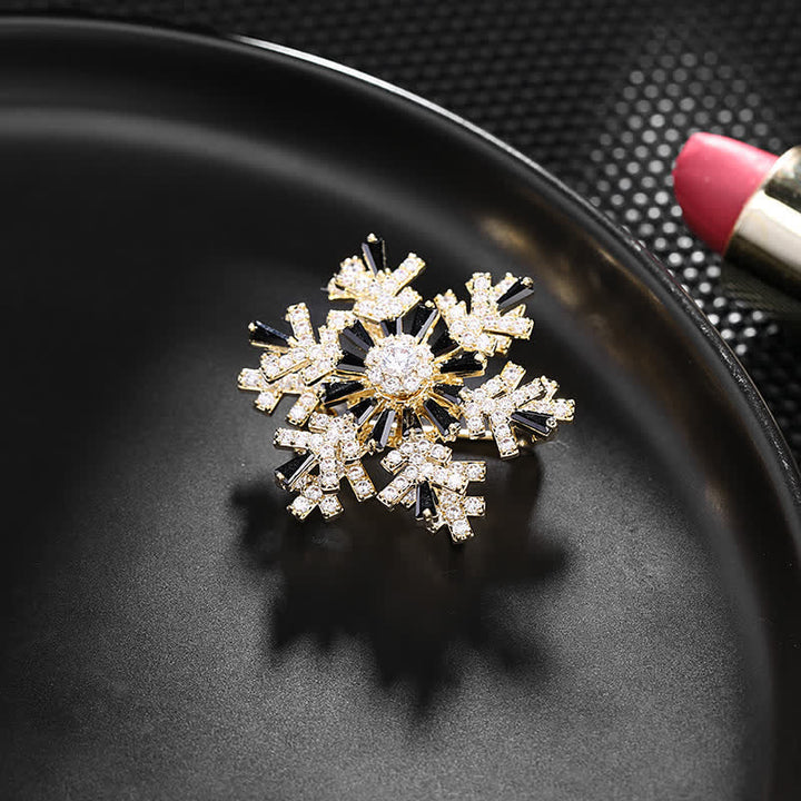 Spilla gira a forma di fiocco di neve da donna
