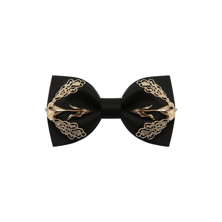 Papillon da uomo con motivo floreale dorato Calla Lily