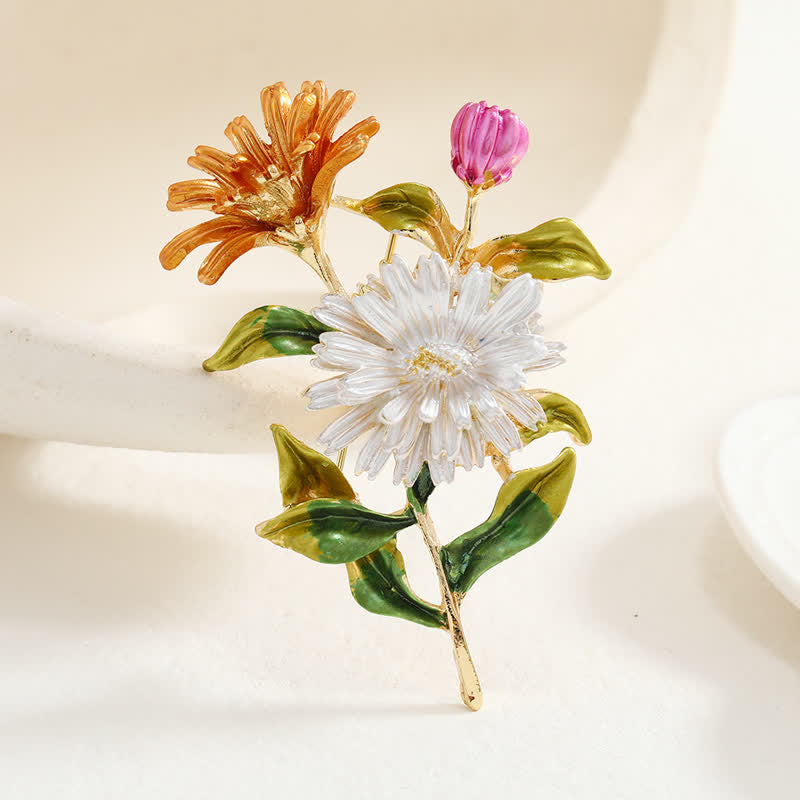 Spilla creativa da donna con margherita floreale