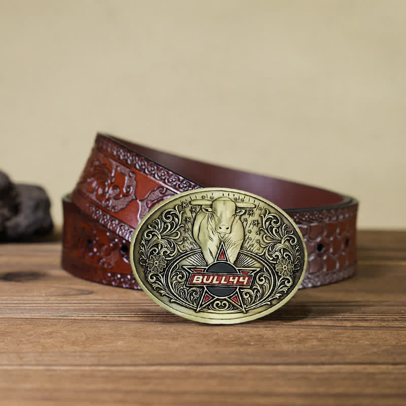 Cintura in pelle con fibbia porta birra creativa fai da te Raging Bull da uomo