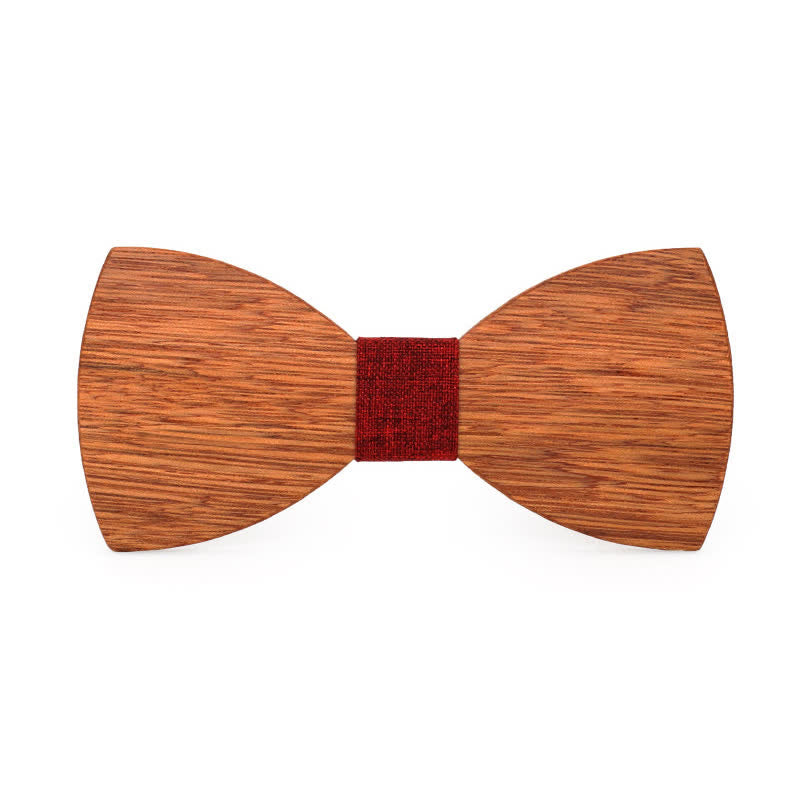 Papillon in legno Begonia Vintage da uomo - Rosso - image 6