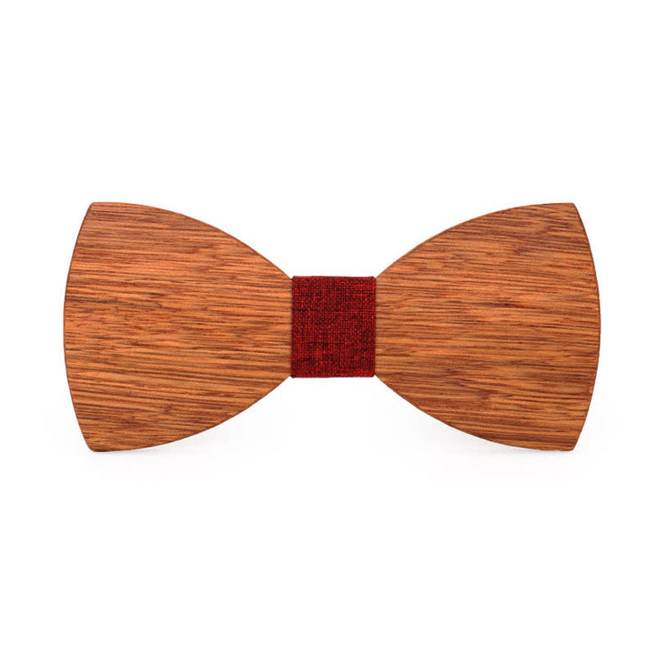 Papillon in legno Begonia Vintage da uomo - Rosso - image 6