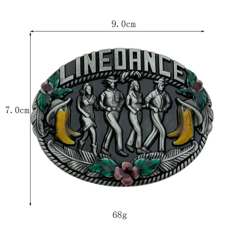 Cintura in pelle con fibbia per danza western fai da te da uomo