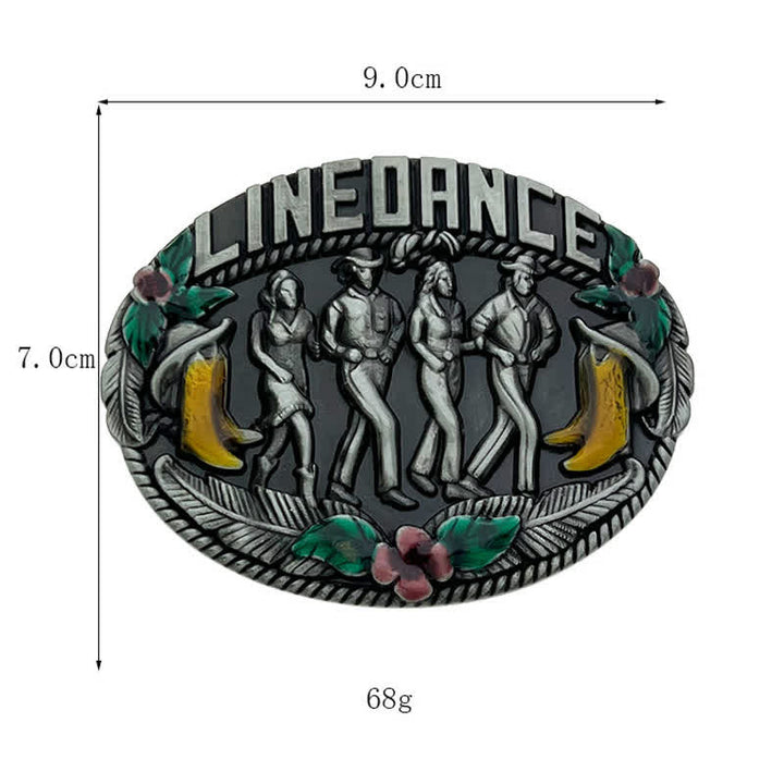 Cintura in pelle con fibbia per danza western fai da te da uomo