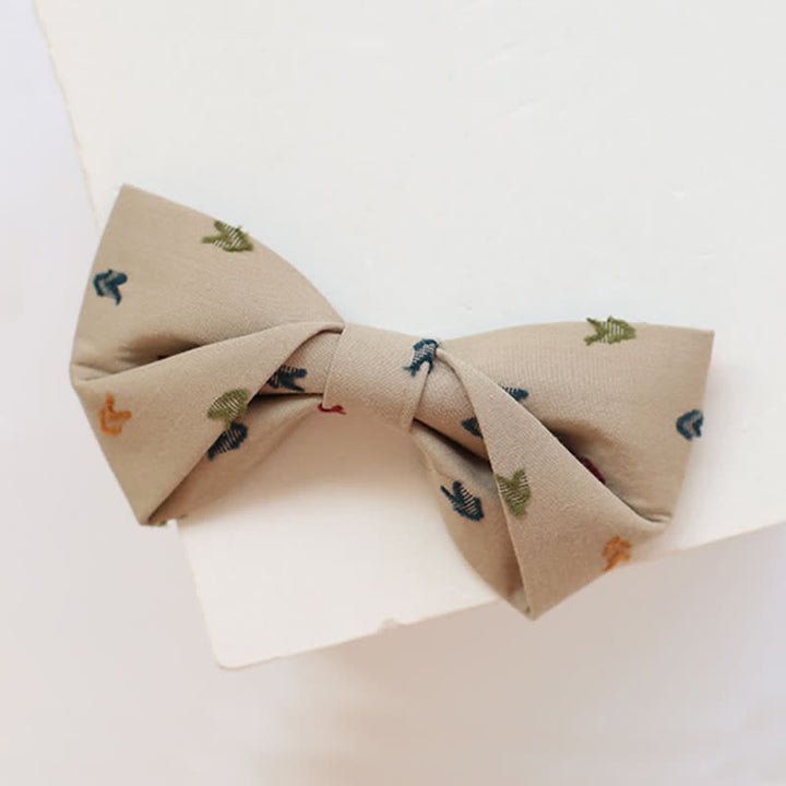 Papillon da uomo con frecce ricamate color cachi