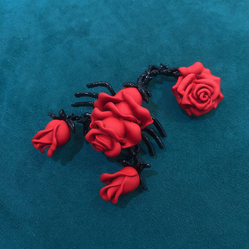 Spilla a forma di rosa scorpione con personalità maschile