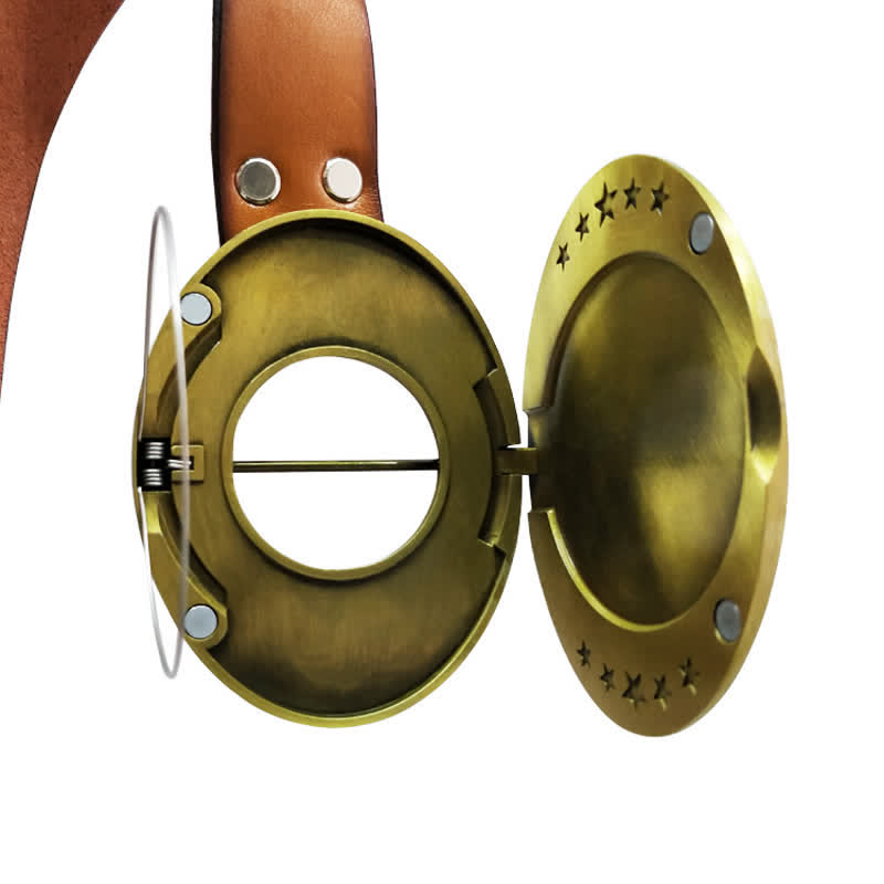 Cintura in pelle con fibbia porta birra creativo fai da te per uomo, da ciclista