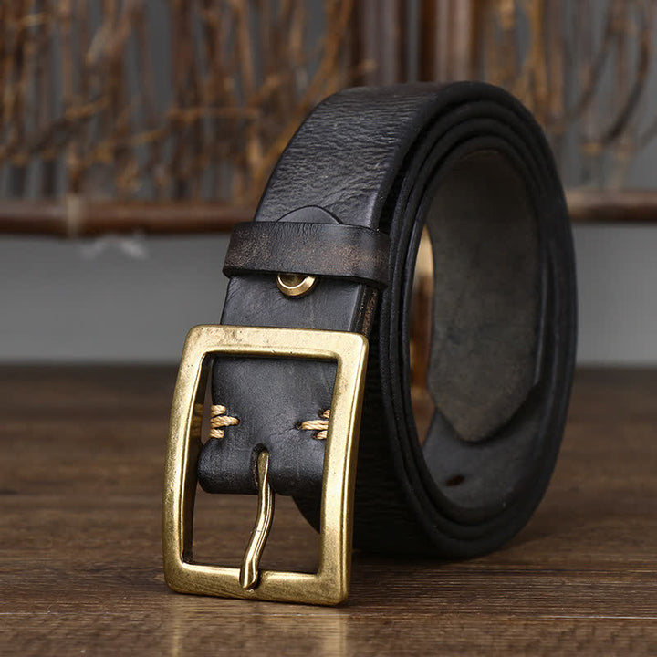 Cintura vintage da uomo con effetto invecchiato e rughe
