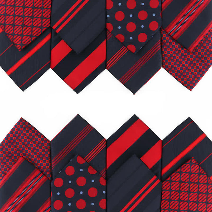 Cravatta a righe serie Energetic Red Black da uomo