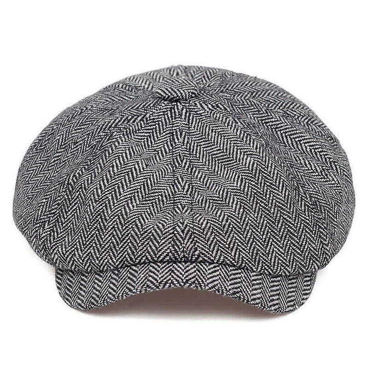 Cappello basco ottagonale a spina di pesce retrò