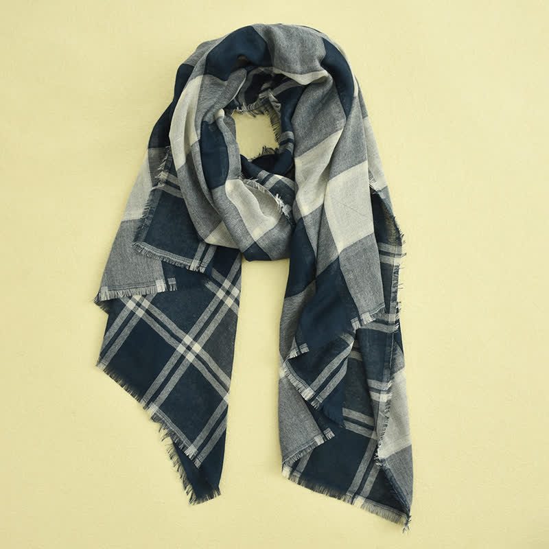 Sciarpa scozzese casual in stile britannico da uomo - Marina - image 1