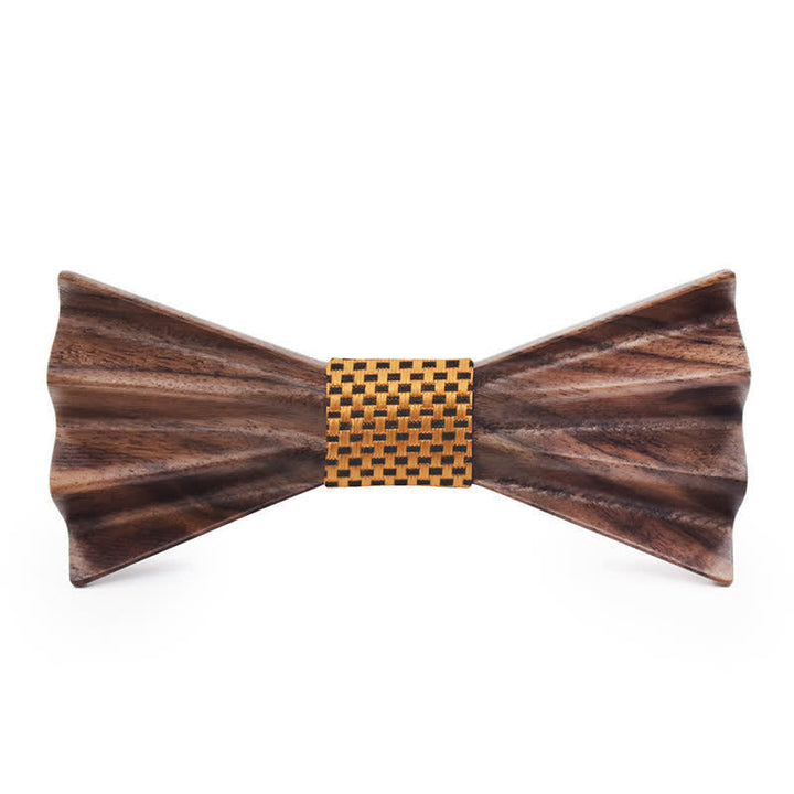 Papillon in legno piegato 3D stereo scuro da uomo